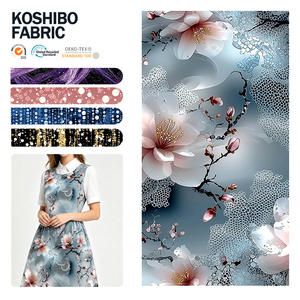 Hutterite Latest Design Catalog Abstract Pattern Color Customized Polyester 125Gsm Koshibo <b>Fabric</b> for Lady Dresses - Product Image 1