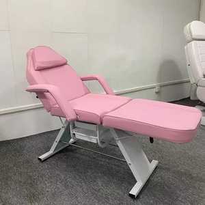 Chaise de massage de beauté réglable en PU noir et blanc luxueuse, pliable, pour tatouage, barbier, lit de massage, thérapie faciale, cils, pas cher - Product Image 3