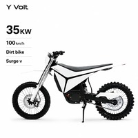 Moto électrique tout-terrain Y-VOLT SURGE V 35KW 2025 2026, alimentée par une batterie lithium 97.2V 45Ah, 79 motos en stock 2027
