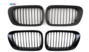 Pour BMW Série <span class=keywords><strong>3</strong></span> E46 1997-2001, calandre de protection avant, calandre noire mate à lamelles simples, style Racing 51138208686 - Product Image 5
