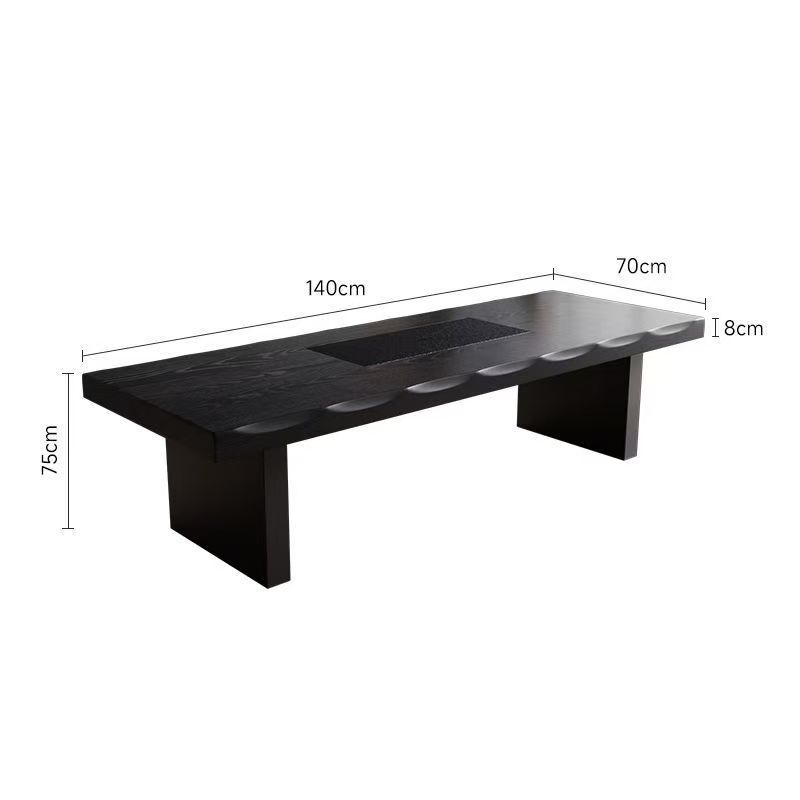 Table à thé en bois massif : 140*70*75*8 cm