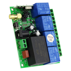 4 kênh Thế Kỷ AOKE dài khoảng cách RF không dây điều khiển từ xa công nghiệp Receiver 433Mhz cửa nhà để xe điện cửa kim loại - Product Image 2