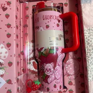 Tazza Termica Personalizzata con Logo del Marchio, in Acciaio Inox da 40 oz, con Manico, Cannuccia e Confezione Regalo - Product Image 1