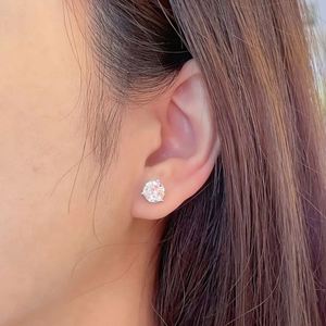 14K 18K Gold Earrings Custom 3 Claw 0.5-5CT Lab Grown Gemstone <b>Emerald</b> Sapphire RUBY Alexandrite <b>Stud</b> Earrings - Product Image 4