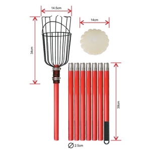 Palo telescópico <span class=keywords><strong>de</strong></span> acero inoxidable personalizado, herramienta <span class=keywords><strong>de</strong></span> recolección <span class=keywords><strong>de</strong></span> Mango <span class=keywords><strong>de</strong></span> manzana para jardín, 13 pies - Product Image 1