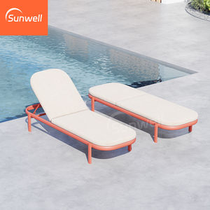 Chaise longue de piscine en aluminium empilable de qualité commerciale légère et antirouille Patio Beach Sun Lounger pour hôtels - Product Image 4