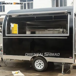 Oriental Shimao Catering Kebab Proveedor de café Suministros de remolque Soporte Carro móvil Pequeño pollo Comida Pista Panadería Caravana Remolque