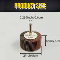 OEM 80 grain dureté moyenne 2x1 pouce tige 6mm monté meule à lamelles abrasive échantillon gratuit élimination de la rouille ébavurage outil de polissage