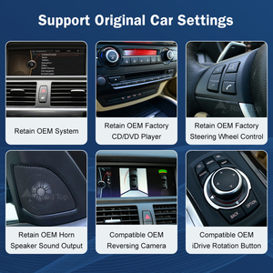 Autoradio Android Auto Multimédia Sans Fil Apple Carplay Écran Pour BMW X5 X6 E70 E71 2007-2013 CCC <span class=keywords><strong>CIC</strong></span> - Product Image 5