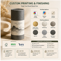 Emballage en tube de papier FSC imprimé sur mesure, OEM, boîte ronde en carton kraft écologique pour thé, café, bougie, cosmétique, cadeau