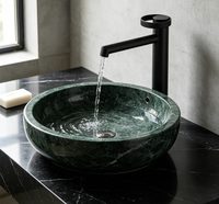 Robinet de lavabo HONGDEC noir mat, minimaliste, mitigeur eau chaude et froide