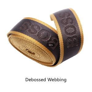 สายรัดผ้าริบบิ้นคุณภาพสูงแบบกำหนดเอง ผลิตจากผ้าฝ้าย โพลีเอสเตอร์ ไนลอน ลายแจ็คการ์ด ลายทาง  รีไซเคิล สำหรับกระเป๋า เสื้อผ้า และเข็มขัด - Product Image 4