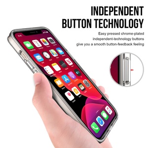 Coque de protection antichoc transparente en TPU + PC <span class=keywords><strong>rigide</strong></span> effet cristal pour iPhone 12 13 14 15 16 17 Pro Max - Product Image 3