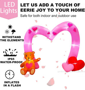 Arco Inflable de 3 Metros con Forma de Corazón y Oso para el Día de San Valentín, con Luces, Impermeable, Ecológico, Decoración para Aniversarios, Bodas y Fiestas - Product Image 6