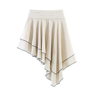 Jupe asymétrique superposée personnalisée Printemps 2026 pour femme, jupe midi décontractée vintage à volants, OEM/ODM par l'usine <span class=keywords><strong>de</strong></span> vêtements chinoise - Product Image 2