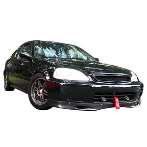 Elegante y protector sin pintar PU cuchara estilo parachoques delantero labio inferior barbilla Spoiler Bodykit para Honda Civic EK 99-00 - Product Image 4