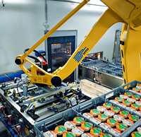 Robot de palettisation robuste FANUC M-410iC/315 PLC & Moteur, 4 axes, charge utile de 315 kg, pour ligne de palettisation automatique en usine alimentaire