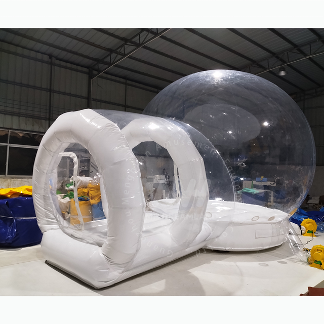 Half Transparent PVC Bubble House Tent with Jumping Mattress Clear Dome Inflatable for Sale