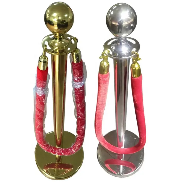 cheap gold stainless steel crowd control stanchion pole