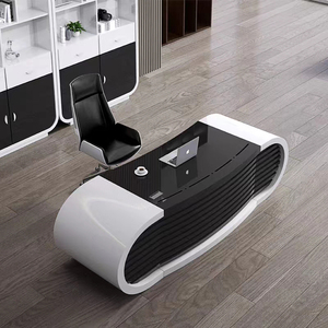 2024 Newest Commercial Furniture Luxury Modern Design Manager Ceo Boss Office Executive l Shaped Office Desk <strong>Bureau</strong> De Travail - Product Image 1