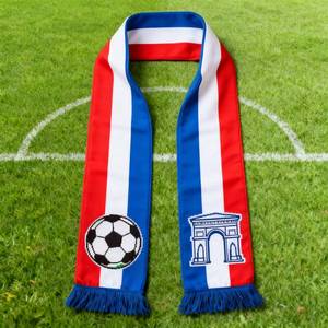 Bufanda de Fútbol Personalizada con Logotipo de Tamaño Personalizado, Impresa por Transferencia de Calor de Doble Cara, para Fanáticos de la Copa de Europa, de Poliéster - Product Image 2