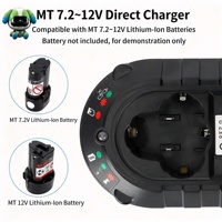 Chargeur de batterie à branchement direct 7 V à 12 V Li-Ion Lithium, charge rapide, pour garage, atelier, kit de réparation automobile, utilisation avec lampe d'atelier pour fourgonnette