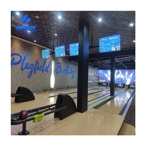 Yeni bowling alley 6-8 bowling şeritleri ekipmanları yetişkin çocuk bowling makinesi