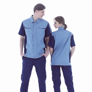 Chaquetas de Trabajo de Verano de Manga Corta, Transpirables, de Algodón, Resistentes al Desgaste, para Jardinería, Fábrica y Construcción - Product Image 3