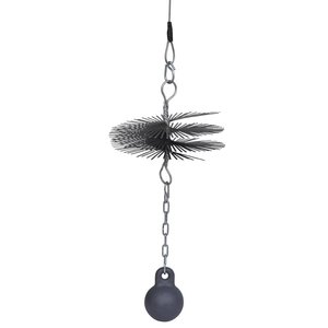 केबल रॉड चिमनी पाइप सफाई किट दौर चिमनी ब्रश के साथ लोहे की गेंद - Product Image 2