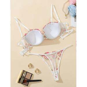 Igh20084 Hoge Kwaliteit Verdikking Verzamelde Push-Up Lingerie Borduurwerk Kant Vrouwen Sexy Lingerie Lady Bh Slips Ondergoed Sets - Product Image 2