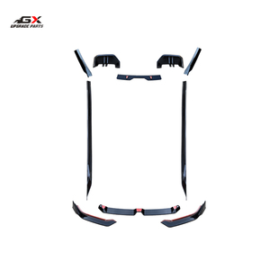 Kit carrosserie <span class=keywords><strong>GX</strong></span> pour BMW Série 5 G60 2023 + M Performance Style Lèvre avant + Jupes latérales + Diffuseur arrière Noir brillant ABS + PP 3M + Vis - Product Image 1