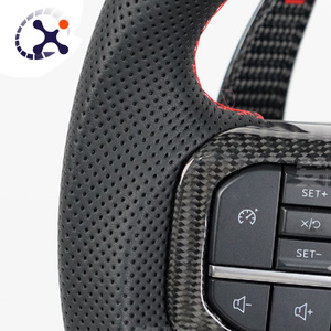Accessoires d'intérieur en gros d'usine volant de sport en Fiber de carbone véritable pour <span class=keywords><strong>Ford</strong></span> <span class=keywords><strong>Raptor</strong></span> f150 Larriat <span class=keywords><strong>2021</strong></span> - Product Image 4