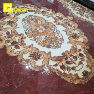 Tapis de face en porcelaine dorée, motif floral, pour moto - Product Image 3