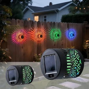 Lámpara LED Solar de Proyección con Diseño Mandala, RGB Multicolor, Impermeable, para Decoración de Jardín y Cercas, Recargable por Batería - Product Image 5