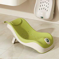Support de bain universel pour bébé avec tapis antidérapant et accessoire de filet de bain en plastique pour baignoires nouveau-nés de 0 à 12 mois