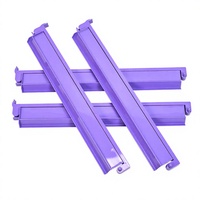 Ensemble de 4 repose-pions de mahjong en acrylique de 18,5 pouces avec bords lisses, supports pour tuiles et jetons, et sac de rangement à cordon de serrage, couleur unie