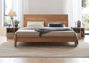 เตียงไม้แอชแบบแข็ง,เตียงคิงไซส์ควีนไซส์โครงเตียงคู่ประกอบง่ายและเงียบทนทานการออกแบบเตียงยืนยาว - Product Image 2