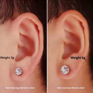 Unisex moda Moissanite <span class=keywords><strong>orecchini</strong></span> stesso stile Non forato <span class=keywords><strong>magnete</strong></span> orecchio Clip <span class=keywords><strong>con</strong></span> zirconi finti <span class=keywords><strong>orecchini</strong></span> - Product Image 4