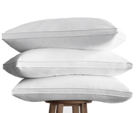 Oreiller en duvet d'oie blanc, en coton, pour hôtel, boîte matelassée, plumes d'oie, blanc, qualité supérieure, compétition