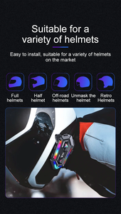 Casque de casque de moto Y20 1000Mah réduction de Noize sans fil mains libres étanche écouteur de moto - Product Image 2