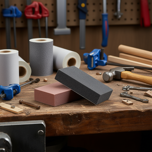 Fervi <b>Rubber</b> <b>Blocks</b> Abrasive Sanding <b>Block</b> For Metal Wood Polishing - Product Image 3