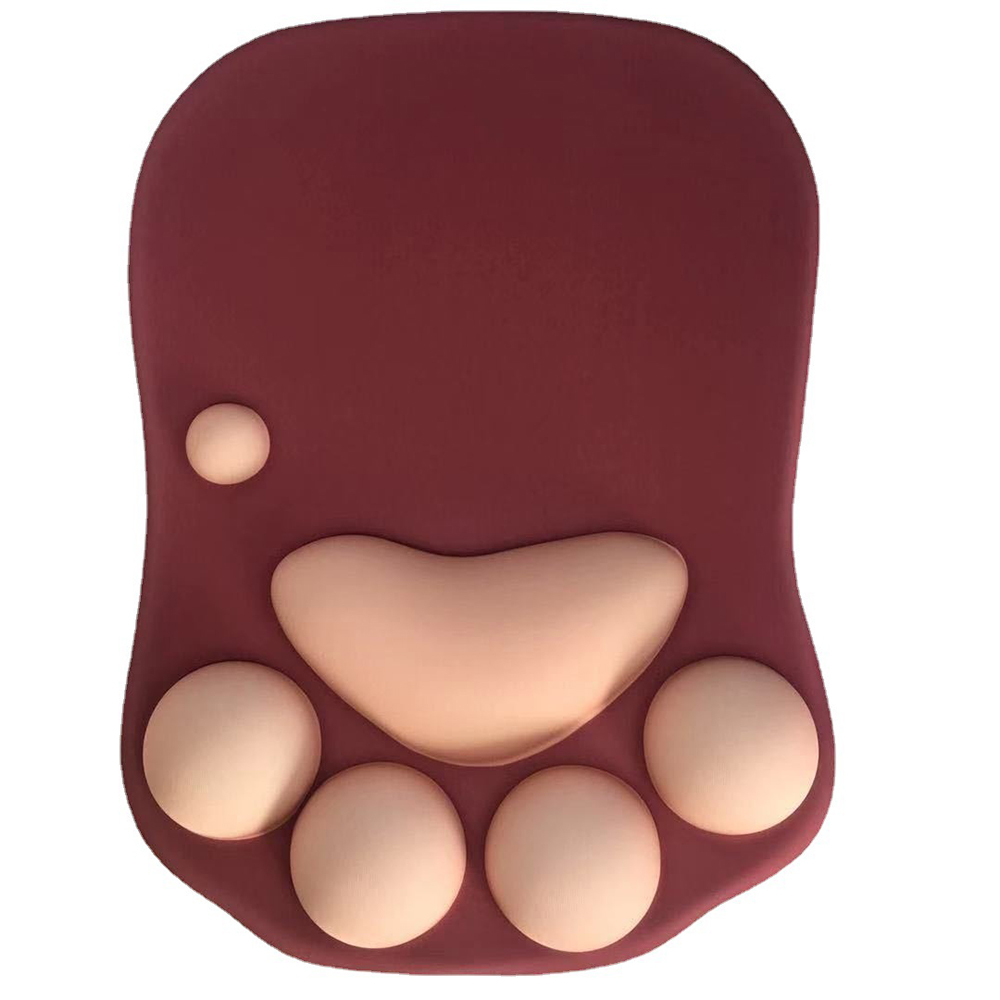 Custom 3D Cat Paw Large Sublimation Ergonomic Cute Mouse Pad With Wrist Rest