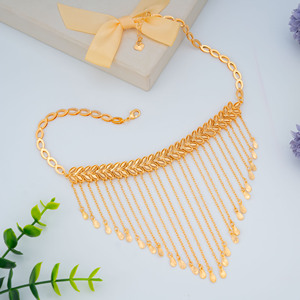 Dongli tinh tế đồ trang sức bằng đồng đặt gió Arabian lấy cảm hứng từ lá tua với Champagne mạ vàng thời trang và thanh lịch - Product Image 3