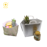 Doublure de boîte thermique réutilisable de taille personnalisée doublures métallisées étanches sacs d'isolation en mousse EPE épaisse pour le déjeuner