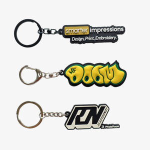 سلسلة مفاتيح مطاطية مخصصة بتصميمك الخاص كهدية للشركة، حلقة مفاتيح مخصصة بالحروف للبيع بالجملة - Product Image 3