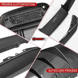 High Quality Dry Carbon Fiber Body Kit for Ferrari 296 GTB OEM Style Front Wrap Angle Side Skirts Rear <b>Diffuser</b> Bodykit - Product Image 3