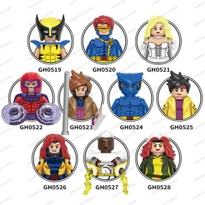 G0166 Movie Super Heroes x-man Beast gambit James howlett cyclops Magneto giáo dục Khối xây dựng nhựa mini đồ chơi cho trẻ em