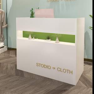 Magasin de vêtements avec Logo personnalisé, <span class=keywords><strong>comptoir</strong></span> moderne de réception de billets de détail, <span class=keywords><strong>caisse</strong></span> enregistreuse, <span class=keywords><strong>caisse</strong></span> enregistreuse, comptoirs de <span class=keywords><strong>caisse</strong></span> - Product Image 3