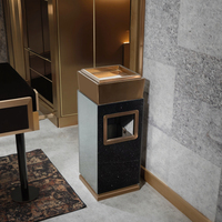 Poubelle d'entrée moderne en acier inoxydable or rose Poubelle d'ascenseur portable Cendrier Seau de rangement Nouvelle arrivée pour les hôtels