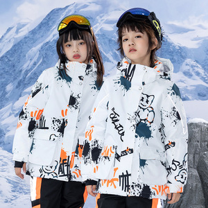 Traje de Esquí para Niños y Niñas, Invierno, Exterior, Cortavientos, Impermeable, Abrigo de Esquí y Snowboard Grueso y Cálido, 100% Poliéster - Product Image 2